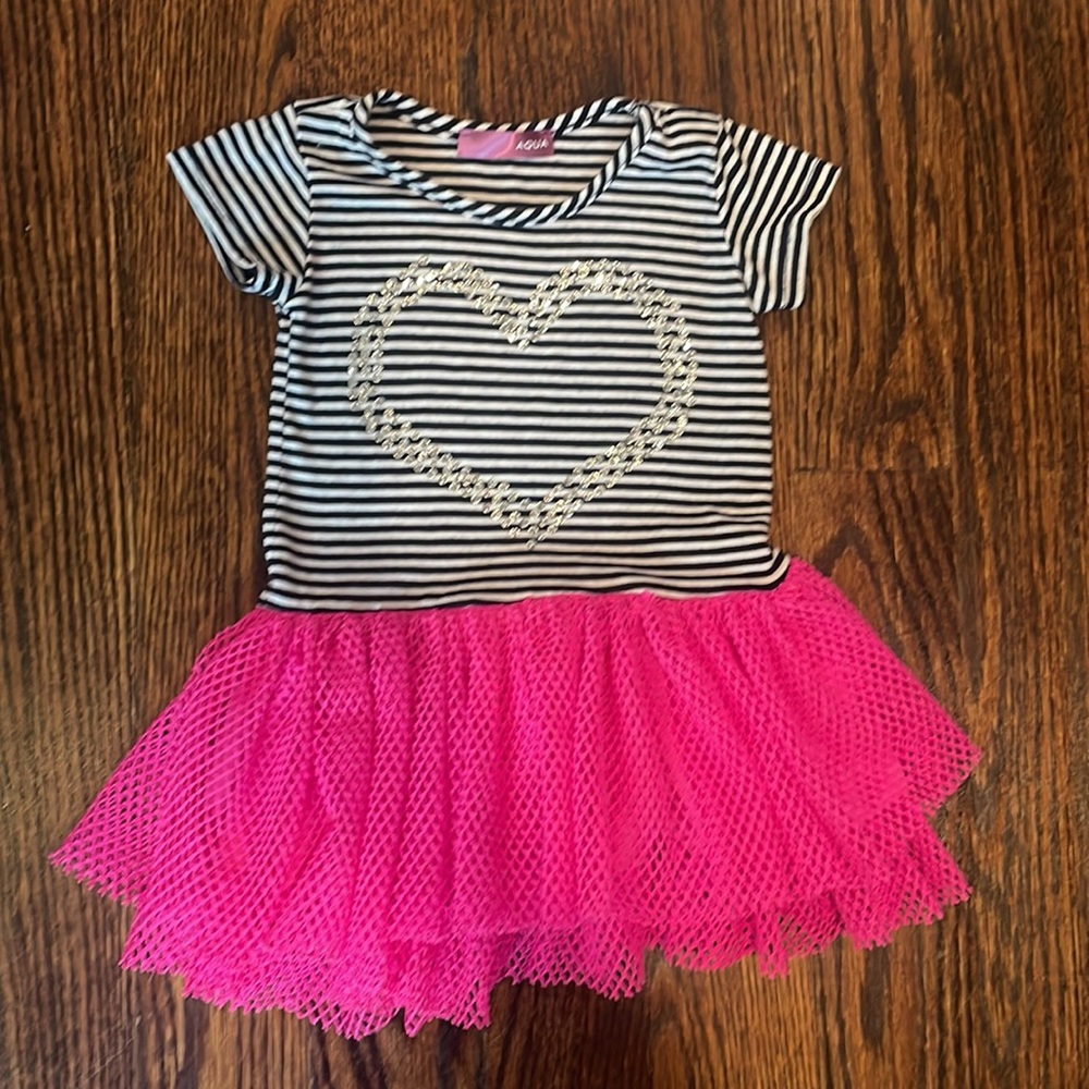 💗Aqua Heart Dress, 2T (186)